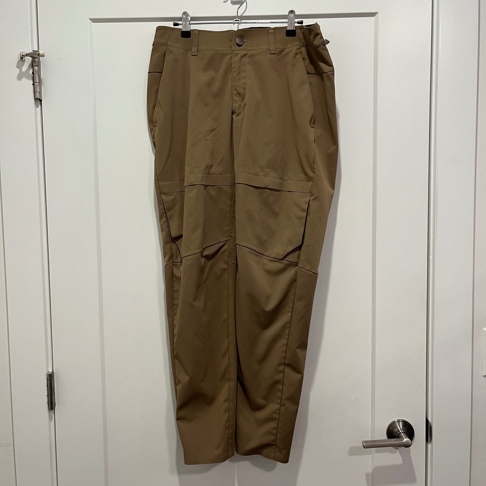 Lululemon Lab Mens Tapered Articulated Technical Trousers Tan Brown 4514